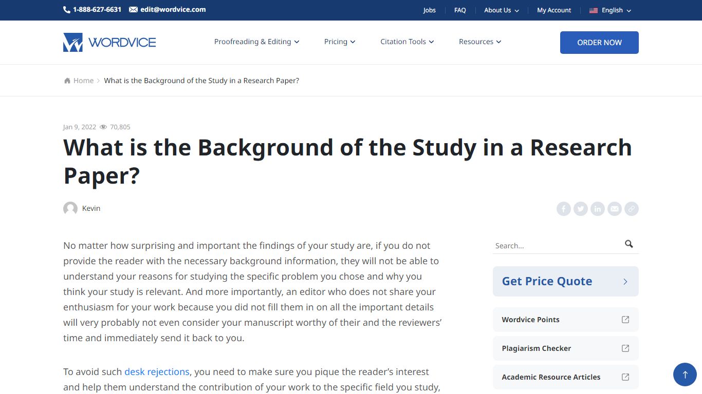 What is the Background of the Study in a Research Paper?